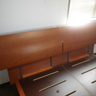 ■配達可■イタリア高級家具 flou社 フルー VANJA シングルベッド×2　(約キングサイズ)