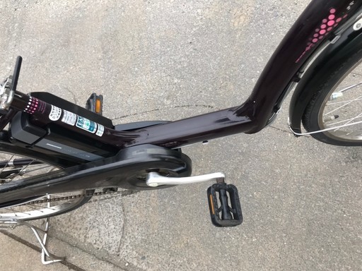 1－22 電動自転車ブリジストンアンジェリーノ8アンペア 濃い紫