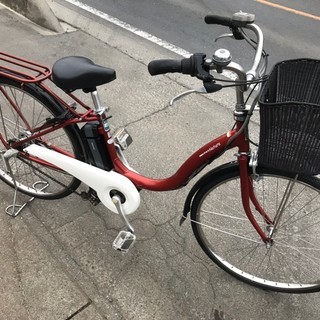 244電動自転車ヤマハパスナチュラ　オレンジレッド　　