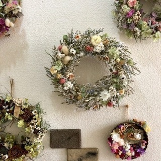 野うさぎの春待ちリース 