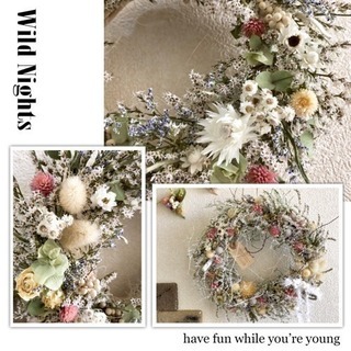 野うさぎの春待ちリース 