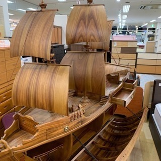 帆船型アンティーク調ワインラック【トレファク岸和田】