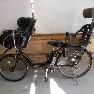 73 ヤマハ リトルモア 8.9Ah 新基準 26インチ 三人乗り 電動自転車 ...