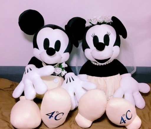 ★特大★ミッキー\u0026ミニーぬいぐるみ 引取り限定