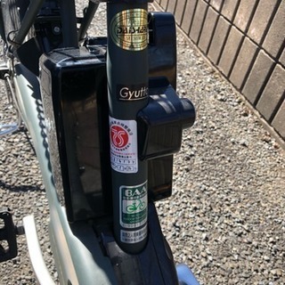 取り引き中【美品・カゴ付き】子ども乗せ電動自転車:Panasonicギュット