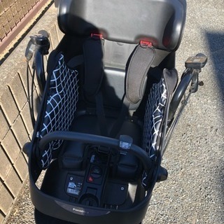 取り引き中【美品・カゴ付き】子ども乗せ電動自転車:Panasonicギュット
