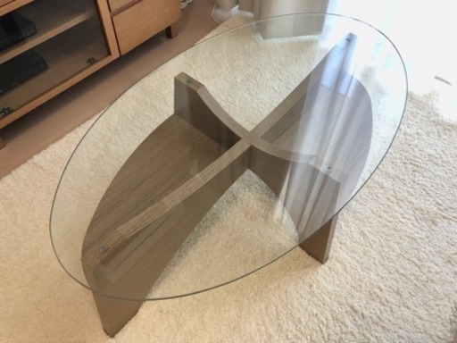 フランフランのガラスローテーブル