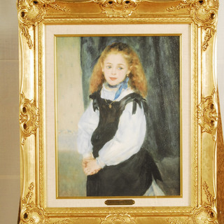 7891　ルノワール　ルグラン嬢の肖像　F6号 複製画　額装　4...