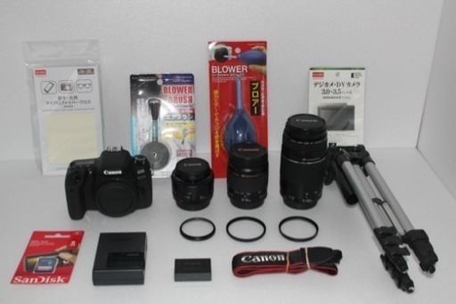 Canon EOS 9000D 標準＆望遠レ\u0026単焦点レンズ トリプルレンズセット