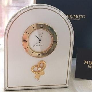 新品 ミキモトインターナショナル 置き時計 (電池付き)