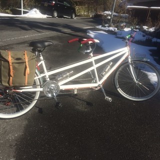タンデム　法改正で公道を走れます　二人乗り自転車　　新車を品よく仕上げました