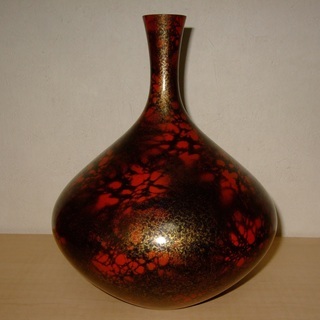 ★アンティーク 花瓶（赤茶色）