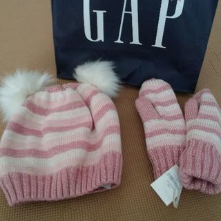 babyGap ファー付きキャップ　ミトンセット　【タグ付き新品...