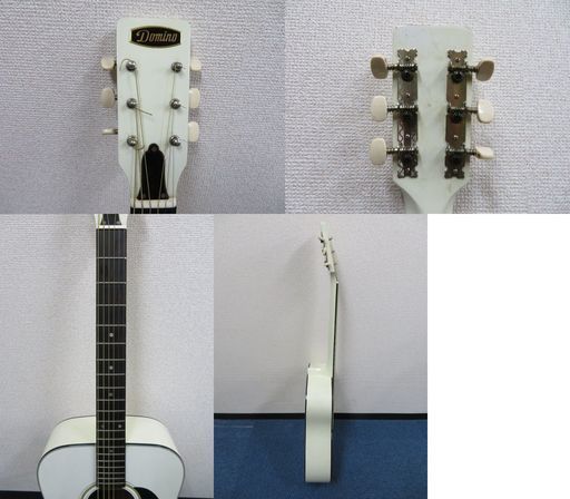 Domino アコースティックギター 白いギター 現状渡 リッチ 宇都宮の弦楽器 ギターの中古あげます 譲ります ジモティーで不用品の処分