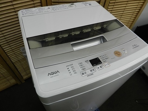 洗濯機　4.5Kg　AQUA　2018年製