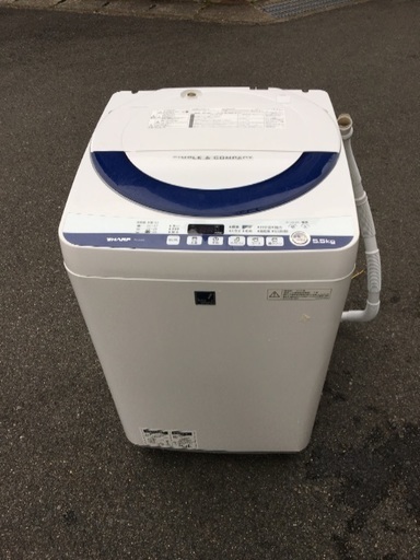大感謝祭【配達・取付無料‼️】シャープ 5.5Kg 洗濯機