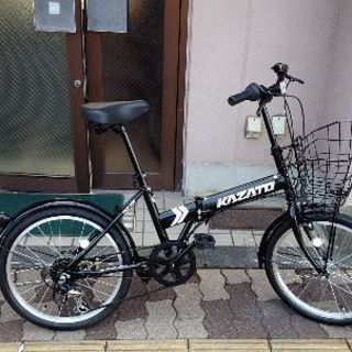 美品☆KAZATO 20吋折り畳み自転車 外装6段/ブラック