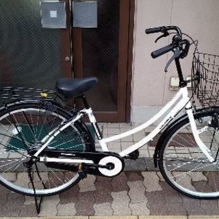 美品☆COCONEO 26吋ファミリーサイクル(ホワイトｘブラック)