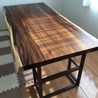 一枚板テーブル 長め 希少 モンキーポッド