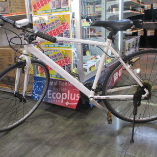 買取も強化中！！【エコプラス小倉南店】クロスバイク プレシジョンスポーツ ホワイト 24段変速 スタッフ向井オススメ(^^♪ 中古車 自転車 チャリ スポーツ車 