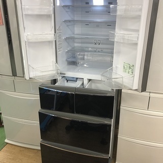 美品【 AQUA 】アクア 400L フレンチ6ドア冷蔵庫 ガラストップドア 全