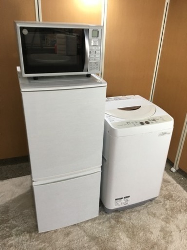 ☆シャープ☆冷蔵庫 洗濯機 オーブンレンジ☆生活家電セット☆完動、清掃済み