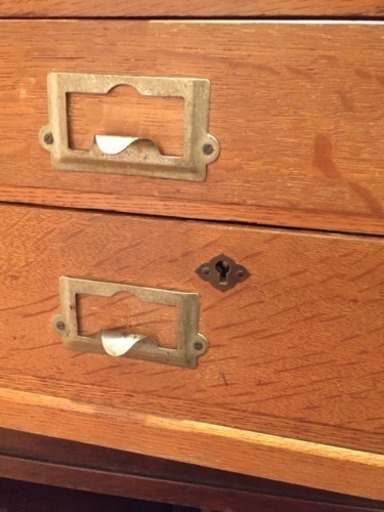 その他 antique wood letter case