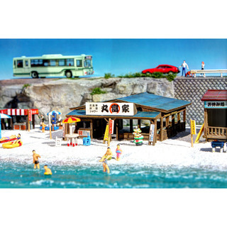 ジオコレ Nゲージ 海水浴 ジオラマ 完成品 模型 海の家