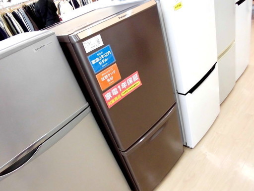 安心の1年保証付！2016年製Panasonicの2ドア冷蔵庫「NR-B148W-T」です！！