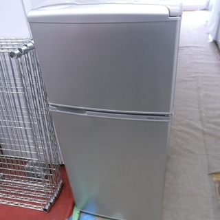 札幌 2014年製 109L アクア 2ドア冷蔵庫 AQR-111D グレー シルバー 新 