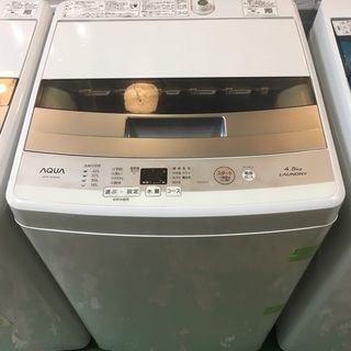送料無料・設置無料サービス有り】洗濯機 2017年製 AQUA AQW-S45E 中古