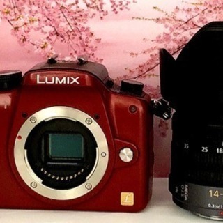 大人気レッド❤️自撮り&高機能❤️パナソニック LUMIX G1 レンズキット