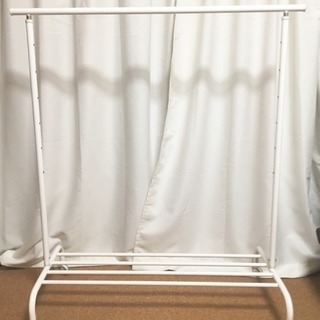 【ほぼ新品】IKEA 洋服掛け 洋服ラック 6段階調節可能 ホワ...