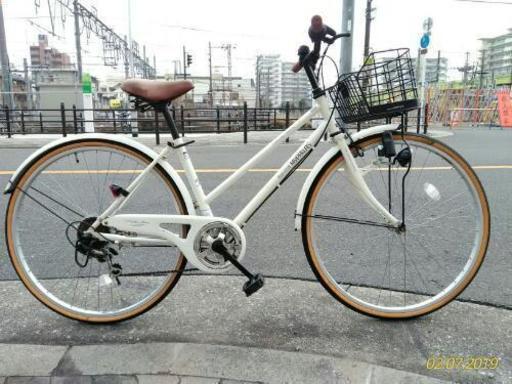 ♪ジモティー特価♪シマノ外装６段変速グリップシフト付ききれいな２６インチ中古シティサイクル　新大阪　サイクルキッズ