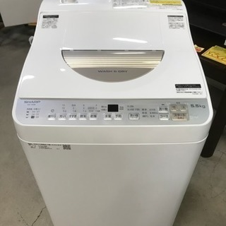 2018年製！中古美品！SHARP 電気洗濯乾燥機 ES-TX5B-N