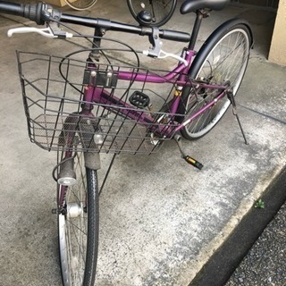 【引越セール】27インチ自転車ピンクパープル