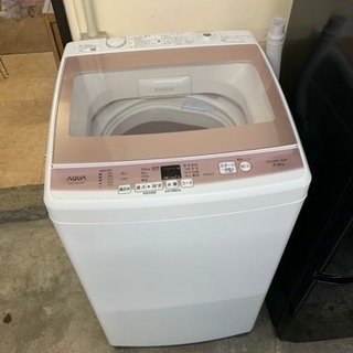 アクア 全自動洗濯機 AQW-KSGP7F(P) ピンク 洗濯容量：7.0kg 保証3カ月