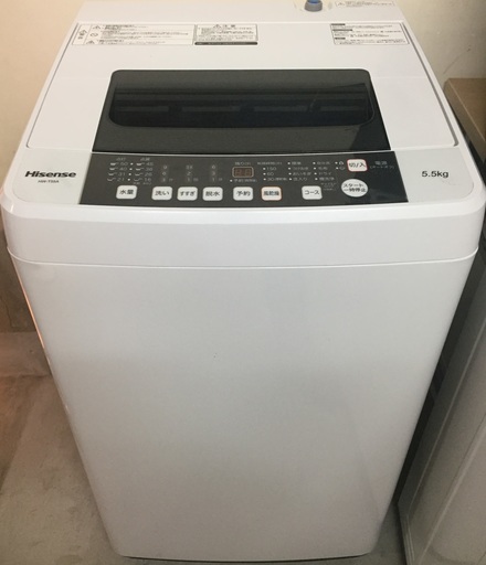 【送料無料・設置無料サービス有り】洗濯機 2017年製 Hisense HW-T55A ② 中古
