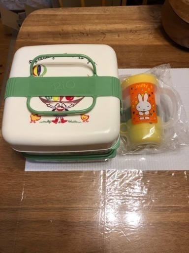 2段 ランチボックス  コップセット