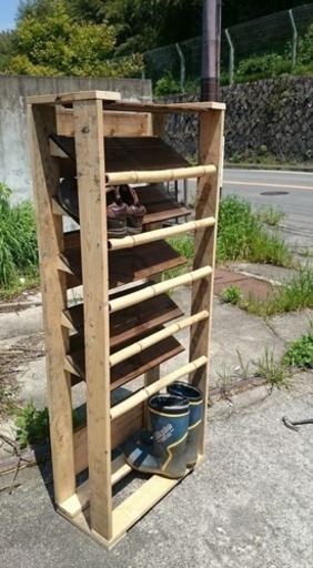 手作り竹の靴箱 0円 H11 京都の収納家具 玄関収納 の中古あげます 譲ります ジモティーで不用品の処分