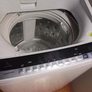 日立全自動洗濯機BW-V70B(A)ビートウォッシュ ブルー18年製給水ホース付き
