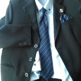 美品　小学校卒業式　男児スーツとシャツ（水色）　160cm