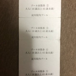 大阪市 市民プール 回数券 4回分