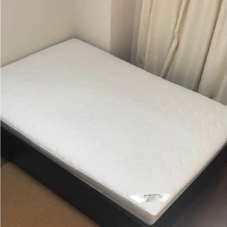 IKEA ダブルベッド フレーム OPPDAL マットレス HAMNVIK