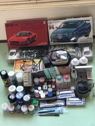 再投稿　新品多数 プラモデル エアブラシ他道具多数