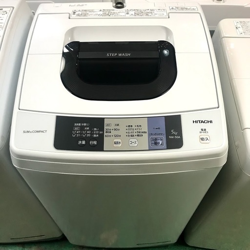 【送料無料・設置無料サービス有り】洗濯機 2016年製 HITACHI NW-50A 中古