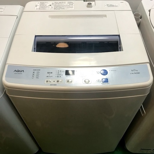 【送料無料・設置無料サービス有り】洗濯機 2016年製 AQUA AQW-S60D 中古