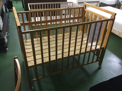 現状品！ベビーベッド 子供用 ベッド ベビー用品 木製 木製ベッド