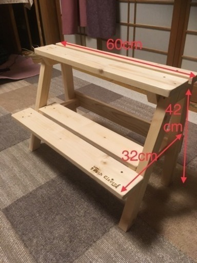 受注製作 手作り花台2段 ホワイトウッド 大 Hcuh9116 上尾のインテリア雑貨 小物の中古あげます 譲ります ジモティーで不用品の処分