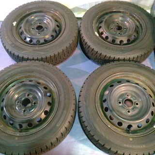 ヴィッツ アクア パッソ 冬用 2016年【~90％富山】トヨタ純正  165/70R14 ダンロップ WM02　ウインターMAXX02 中古/4本 PCD100　富山市手渡しもOK